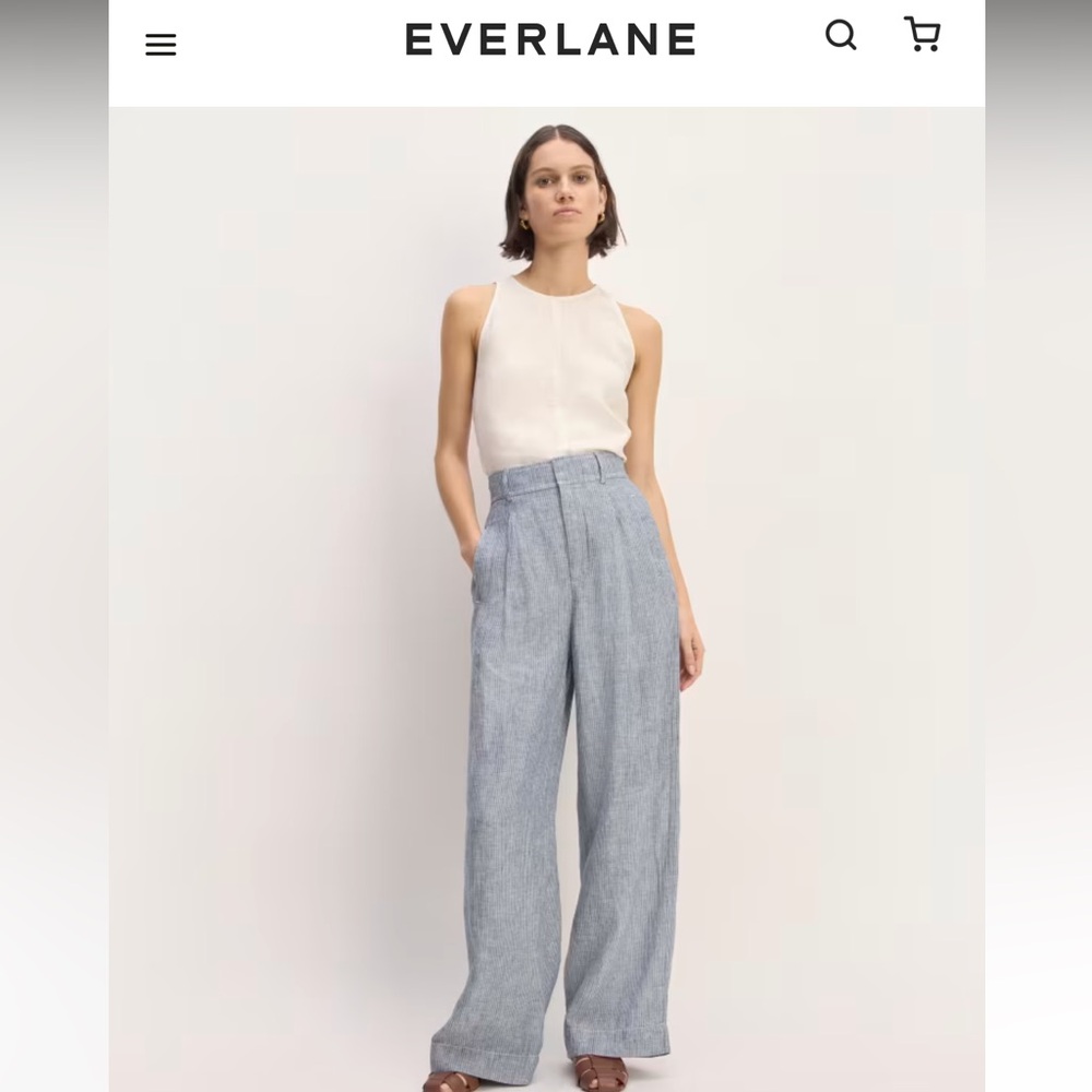 Everlane linen way-high drape pant